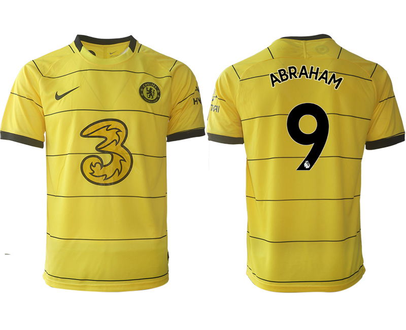 Men 2021-2022 Club Chelsea away aaa version yellow #9 Soccer Jersey